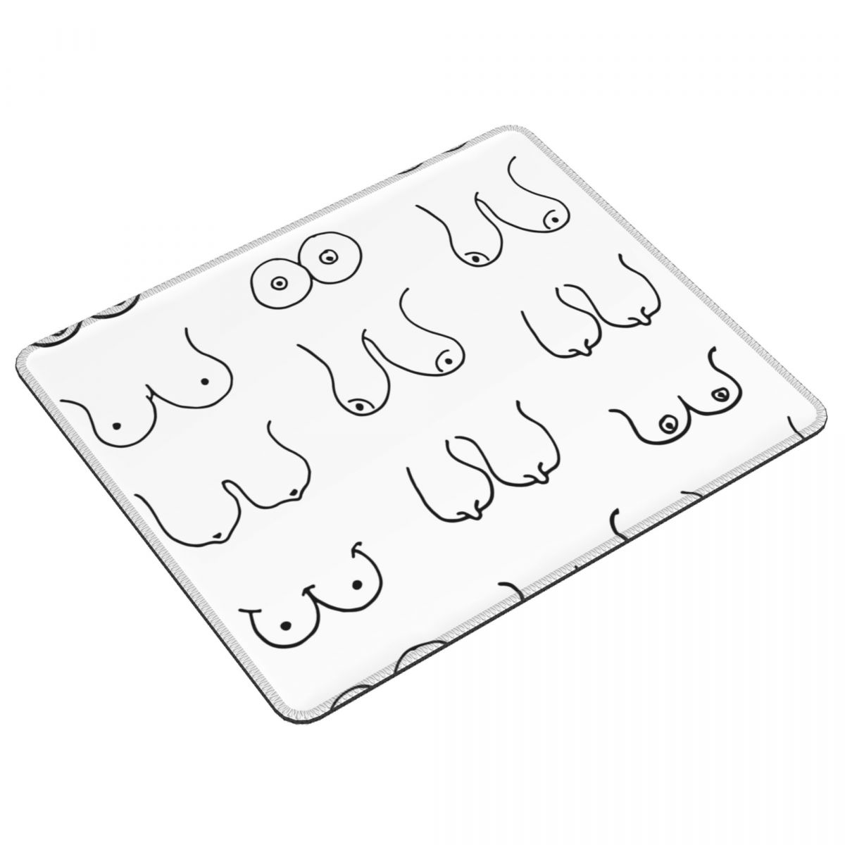 Gaming Accessories Drawing - Zwart-wit tieten tekening muismat computer toetsenbord