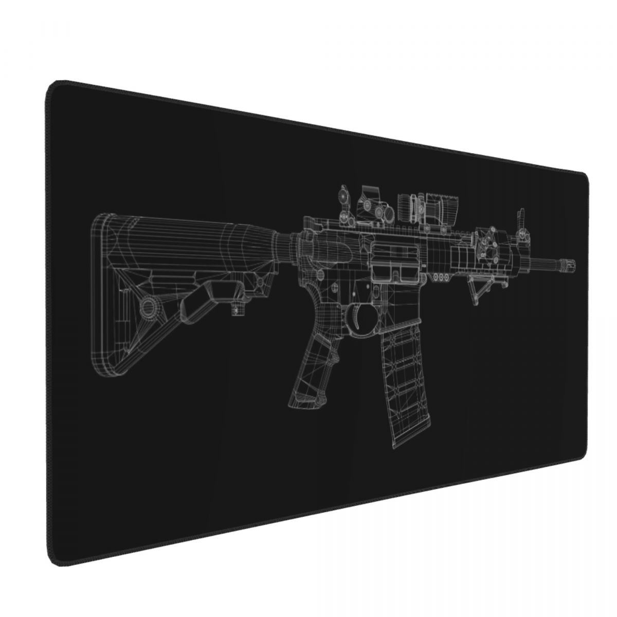 Gaming Accessories Drawing - Grote muismat Gun Mechanische esthetiek Tekeningen