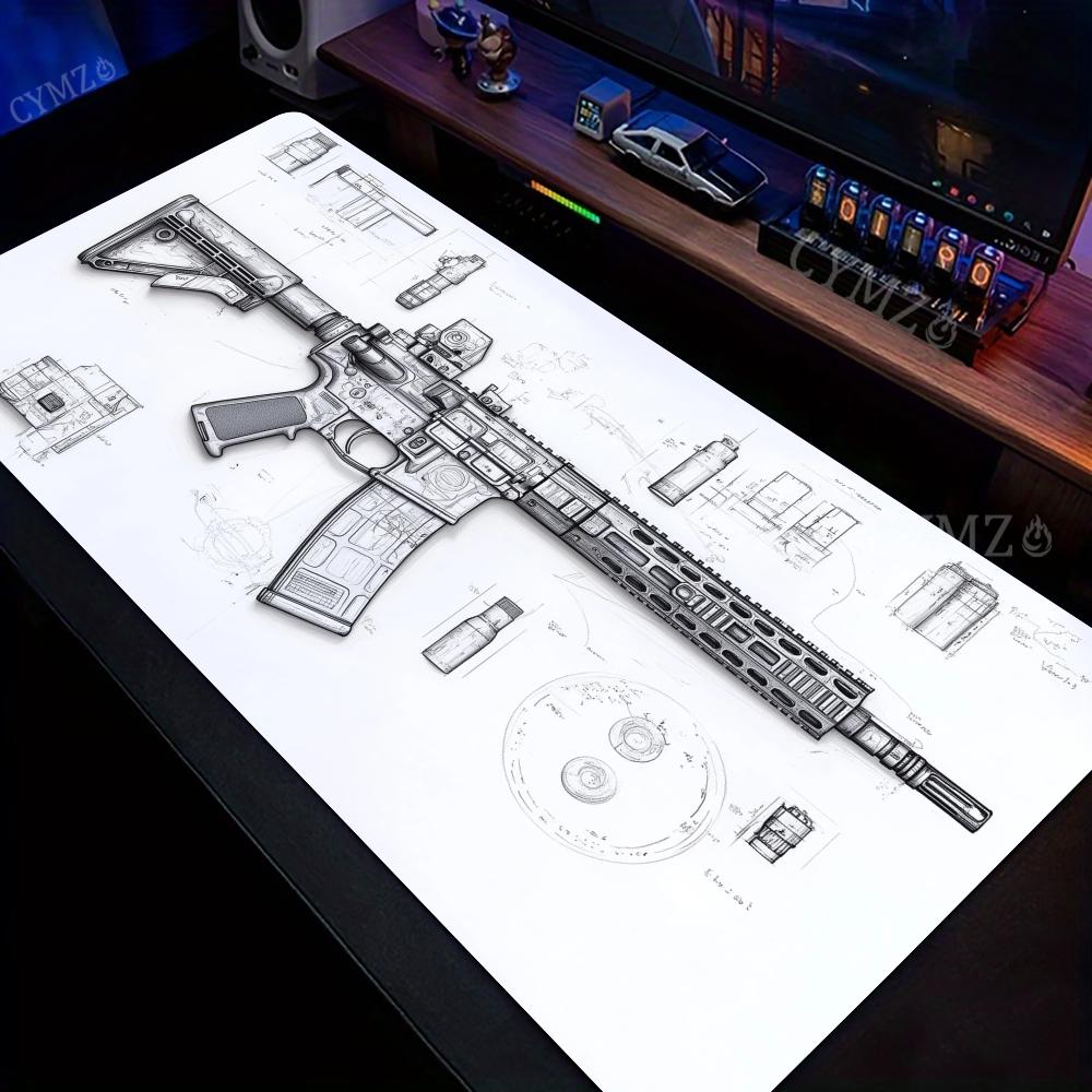 AR Rifle en onderdelen tekenin - Gaming Accessories Drawing recensie en prijs
