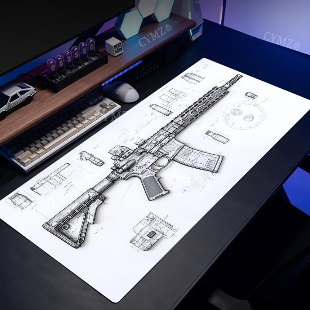 AR Rifle en onderdelen tekenin - Gaming Accessories Drawing recensie en prijs