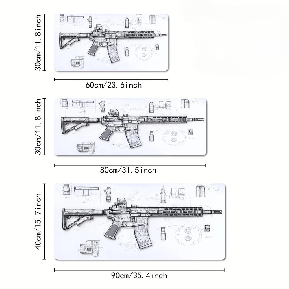 AR Rifle en onderdelen tekenin - Gaming Accessories Drawing recensie en prijs