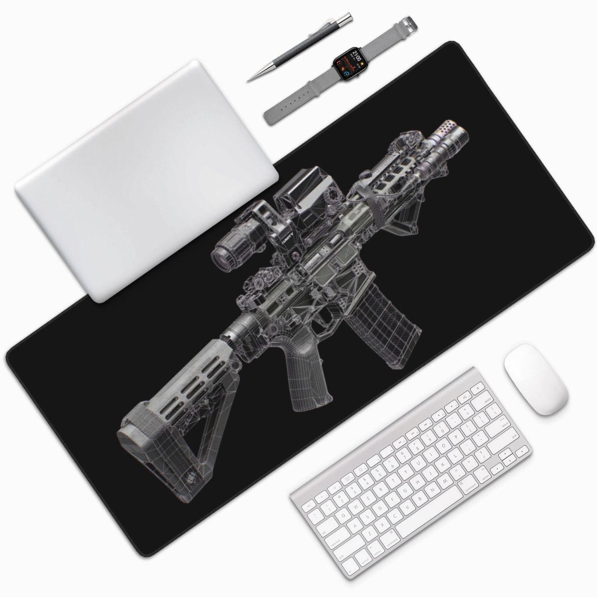 Grote muismat Gun Mechanische  - Gaming Accessories Drawing recensie en prijs