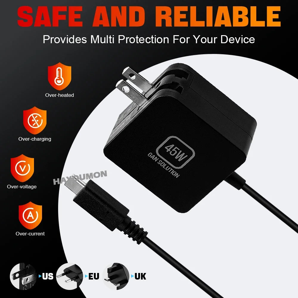 45W AC-adapter snellader met E - Gaming Accessories Uk recensie en prijs