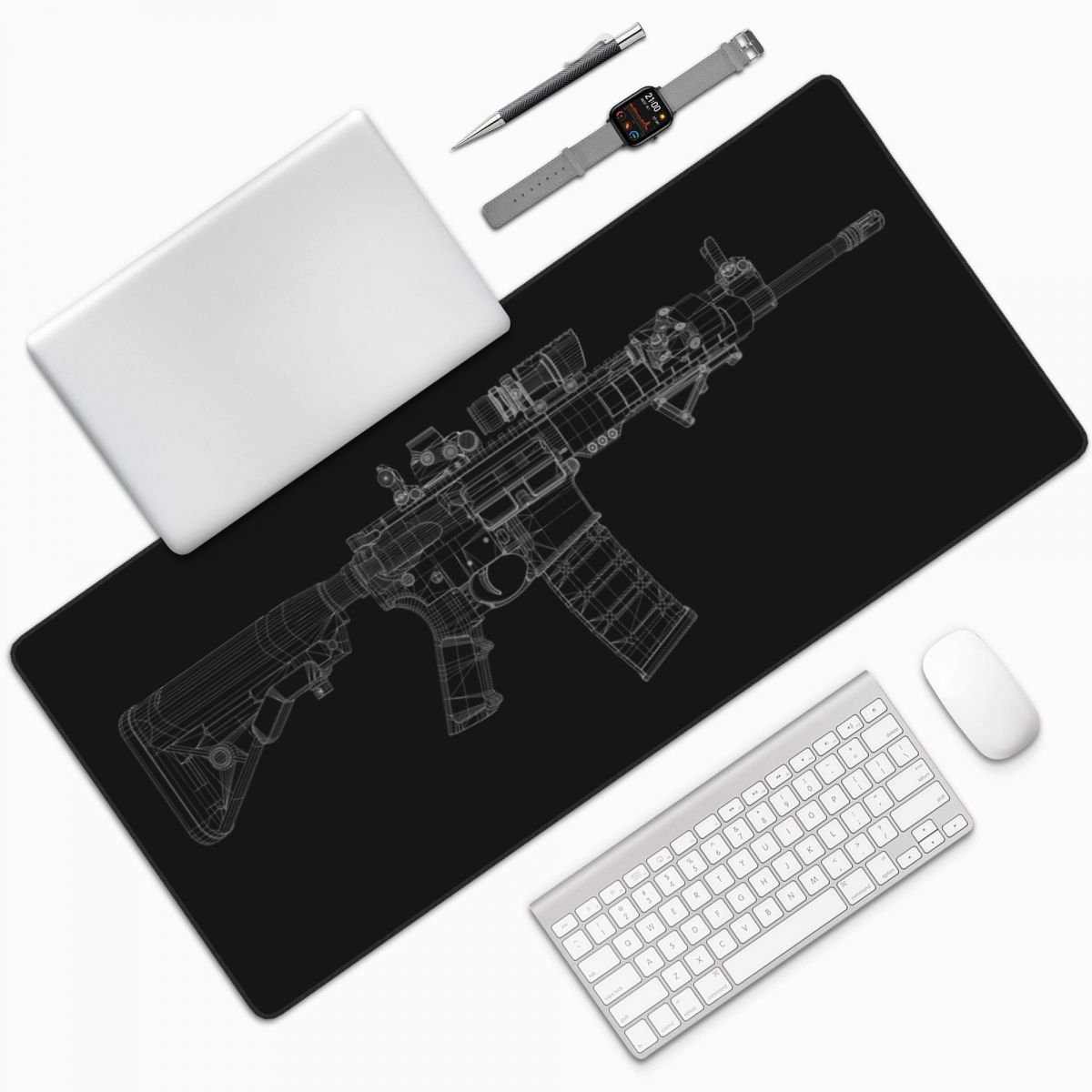Grote muismat Gun Mechanische  - Gaming Accessories Drawing recensie en prijs